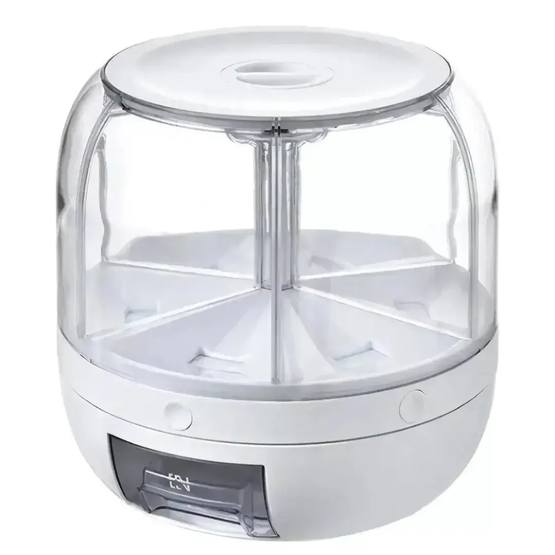 Dispensador Organizador Giratório 360° para Arroz e Grãos