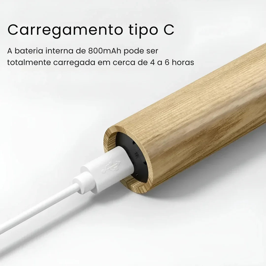 Luminária Recarregável com Sensor de Movimento