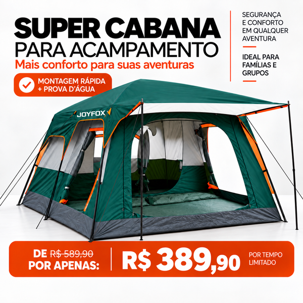 SUPER CABANA PARA ACAMPAMENTO!!