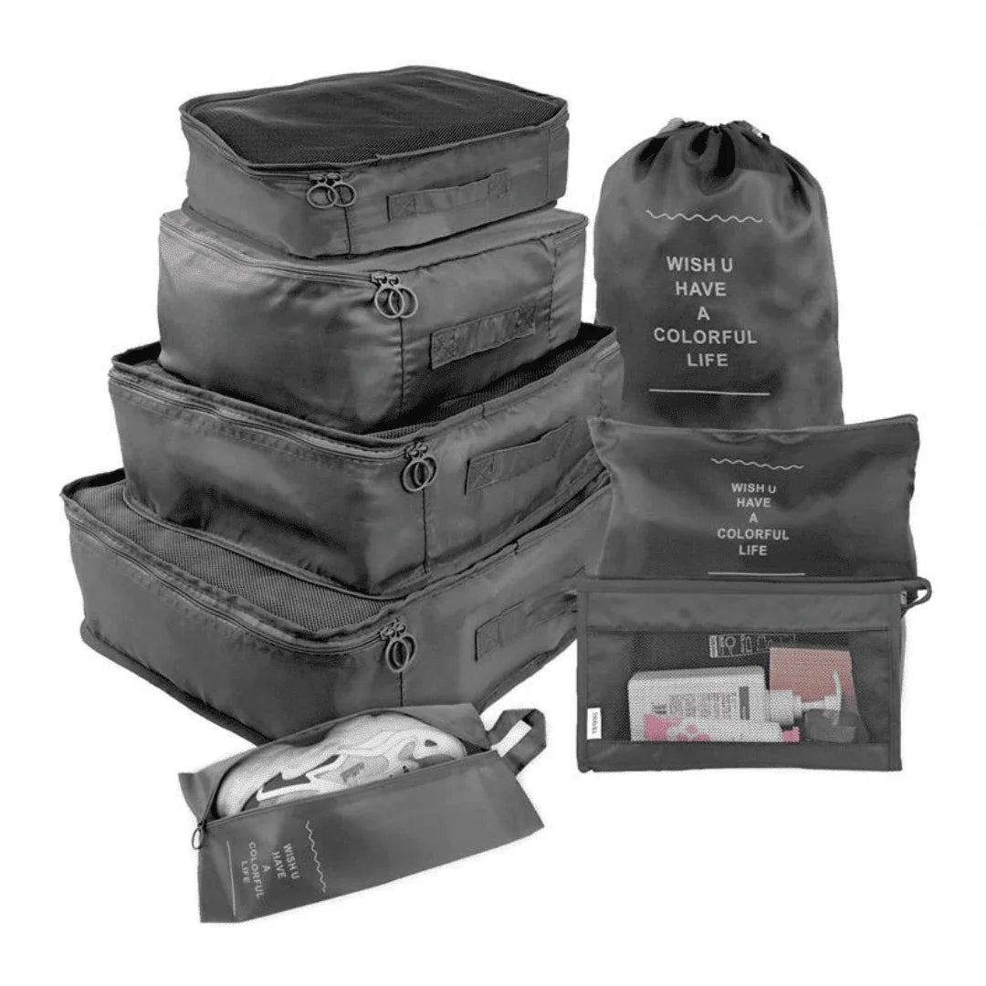 Kit Bolsas Organizadoras Para Mala de Viagem - Compre 5 Leve 7