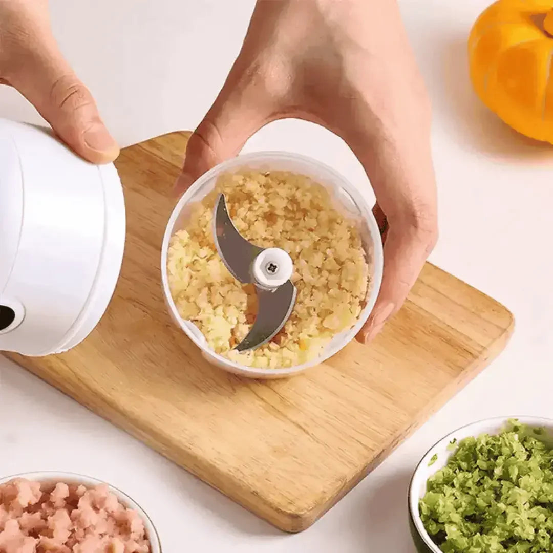 Mini Processador Alimentos Automático Sem Fio