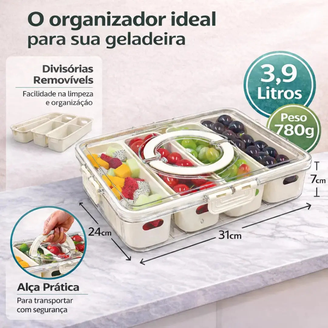 Organizador Hermético com 4 Divisórias - Pague 3 e leve 5!
